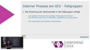Rahmenbedingungen für einen nachhaltigen Umgang mit Forschungssoftware am Helmholtz-Zentrum Potsdam - Deutsches GeoForschungsZentrum GFZ