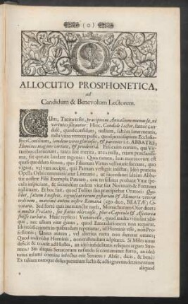 Allocutio Prosphonetica