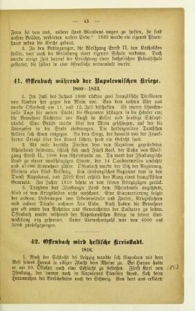 41. Offenbach während der Napoleonischen Kriege