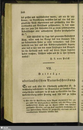 Beiträge zur oberlausitzischen Naturbeschreibung
