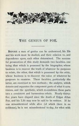 The genius of Poe