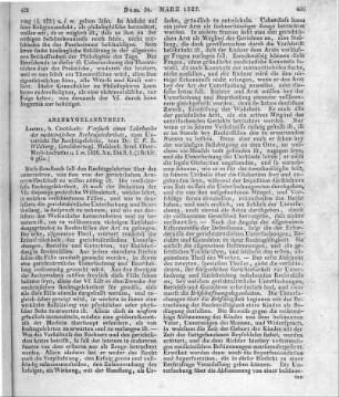 Wildberg, C. F. L.: Versuch eines Lehrbuchs der medizinischen Rechtsgelahrtheit zum Unterricht für Rechtsgelehrte. Leipzig: Cnobloch 1826