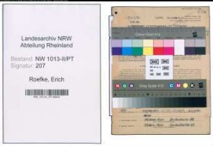 Entnazifizierung Erich Roefke , geb. 04.01.1902 (Postschaffner)
