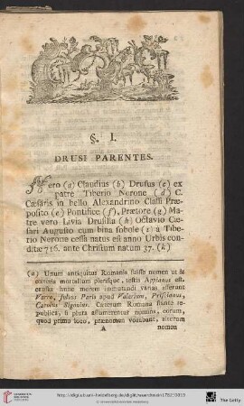 § I. Drusi parentes