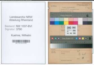 Entnazifizierung Wilhelm Kuehne , geb. 07.02.1904 (Sekretaer)