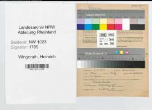 Entnazifizierung Heinrich Wingerath , geb. 04.12.1899 (Lehrer)