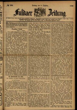 Ausgabe vom Freitag, den 08. Oktober 1886.