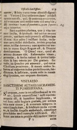 229-231, Diei Quartae Visitatio Sanctissimi