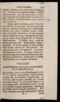 229-231, Diei Quartae Visitatio Sanctissimi