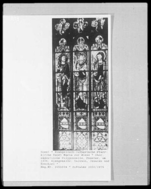 Fenster 4 (südöstliches Fenster) — Salomon, Jesaias und Ezechiel