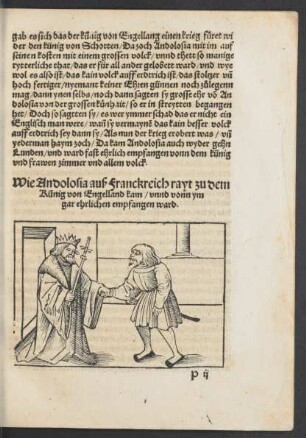 Wie Andolosia auß Franckreich rayt zu dem Künig von Engelland kam/ unnd vonn ym gar ehrlichen empfangen ward.