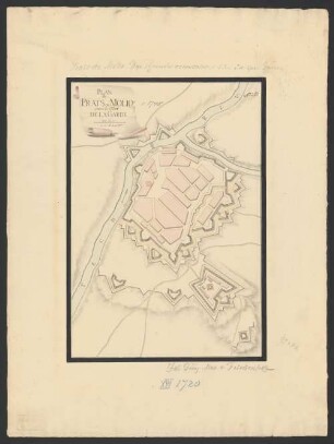 Plan de Prats de Mollo avec le Fort de la Garde