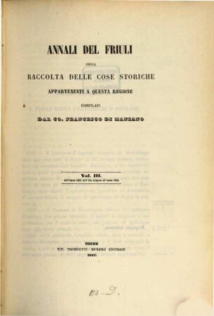 Annali del Friuli ossia raccolta delle cose storiche appartenenti a questa regione, 3