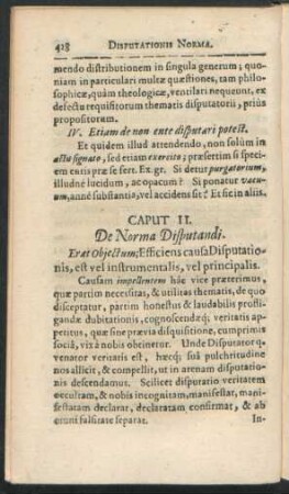Caput II. De Norma Disputandi