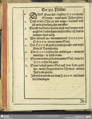Der 116. Psalm