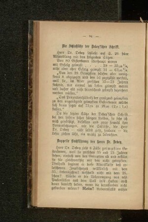 Die Schlußsätze der Debey'schen Schrift.