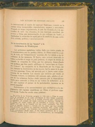 De la insurrección de los "boxers" a la conferencia de Wáshington