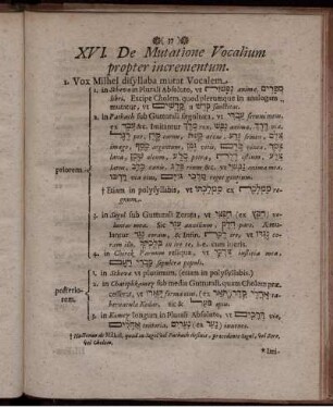XVI. De Mutatione Vocalium propter incrementum
