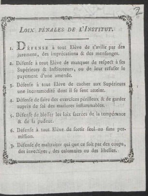 Loix Pénales De L'Institut