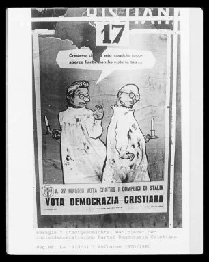 Perugia, Wahlplakat der christdemokratischen Partei