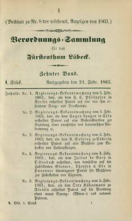 21. Febr.-31. Decbr. = I.-XXXVIII. Stück