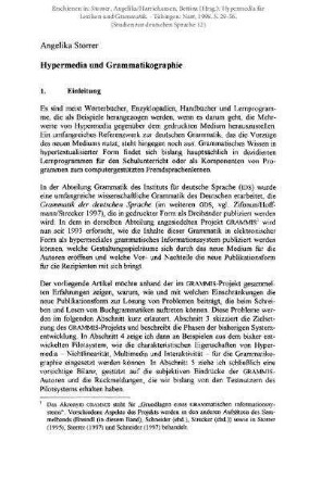 Hypermedia und Grammatikographie