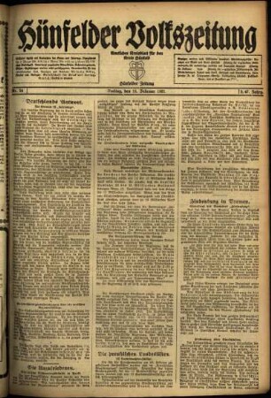 Ausgabe vom Freitag, den 11. Februar 1921.