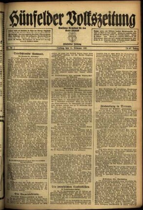 Ausgabe vom Freitag, den 11. Februar 1921.