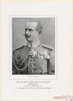 Paul Otto Felix Freiherr Kreß von Kreßenstein, Generalleutnant; geb. 13. Sept. 1850