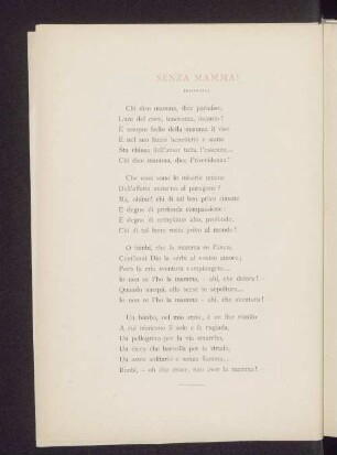 Senza Mamma!