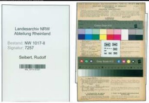 Entnazifizierung Rudolf Seibert , geb. 08.05.1893 (Hobler)