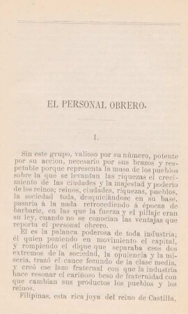 El personal obrero