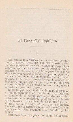 El personal obrero