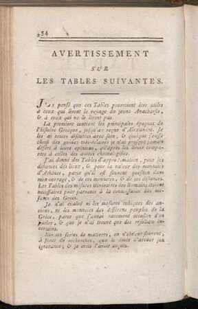 Avertissement Sur Les Tables Suivantes.