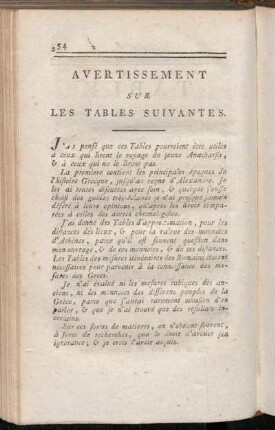 Avertissement Sur Les Tables Suivantes.
