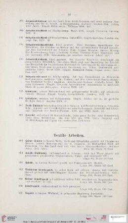 Textile Arbeiten (Nr. 989 - 1039)