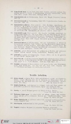 Textile Arbeiten (Nr. 989 - 1039)