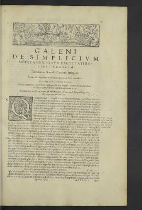 Galeni de simplicium medicamentorum facultatibus libri undecim