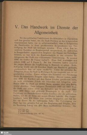 V. Das Handwerk im Dienste der Allgemeinheit