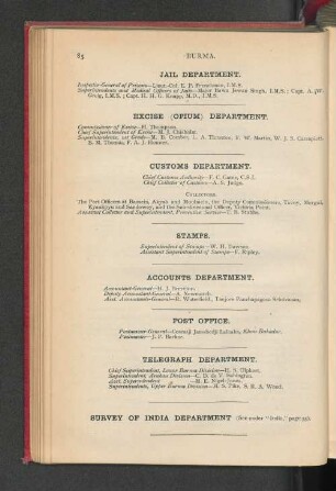 Excise (Opium) Department.