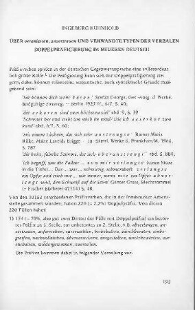 Über "veranlassen", "anvertrauen" und verwandte Typen der verbalen Doppelpräfigierung im neueren Deutsch