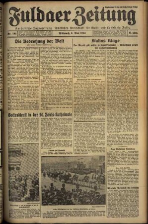 Erste Ausgabe vom Mittwoch, den 08. Mai 1935.