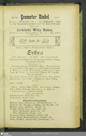 Heft 28. Eythra, Bösdorf, Knautnaundorf, Rehbach