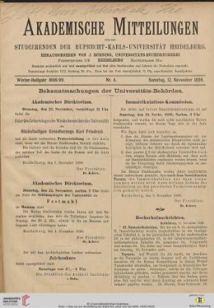 Nr. 4 (12. November 1898)