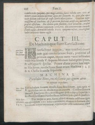 Caput III. De Machinis quae fiunt Rarefactione.