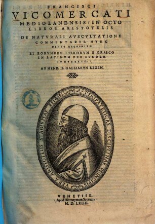 In octo libros Aristotelis de naturali auscultatione Commentarii