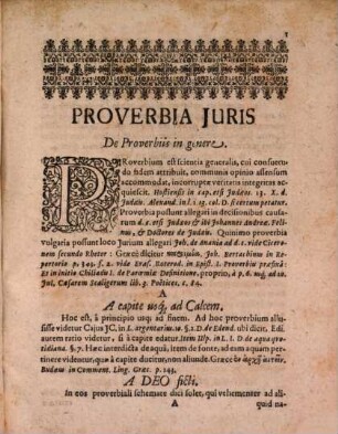 Micarum Iuris manipuli tres : quorum primus continet proverbia, secundus metaphoras iuris, tertius sententias sacras, ethicas, politicas, oeconomicas