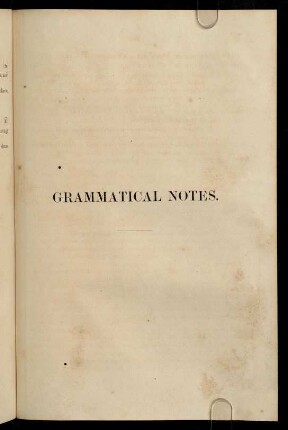 Grammatical notes