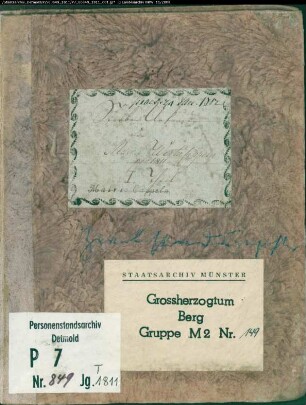 Zivilstandsregister der Munizipalität Cappeln (T Januar 1811- Juli 1811). (Gemeinde: Westerkappeln, Kreis Tecklenburg)
