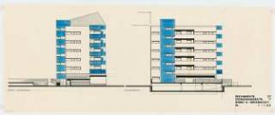 Wohn- und Geschäftshaus Fechnerstraße 27, Berlin-Wilmersdorf: Ansichten 1:100